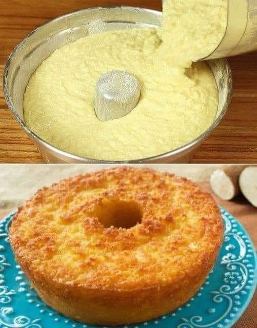 Bolo de Aipim de liquidificador